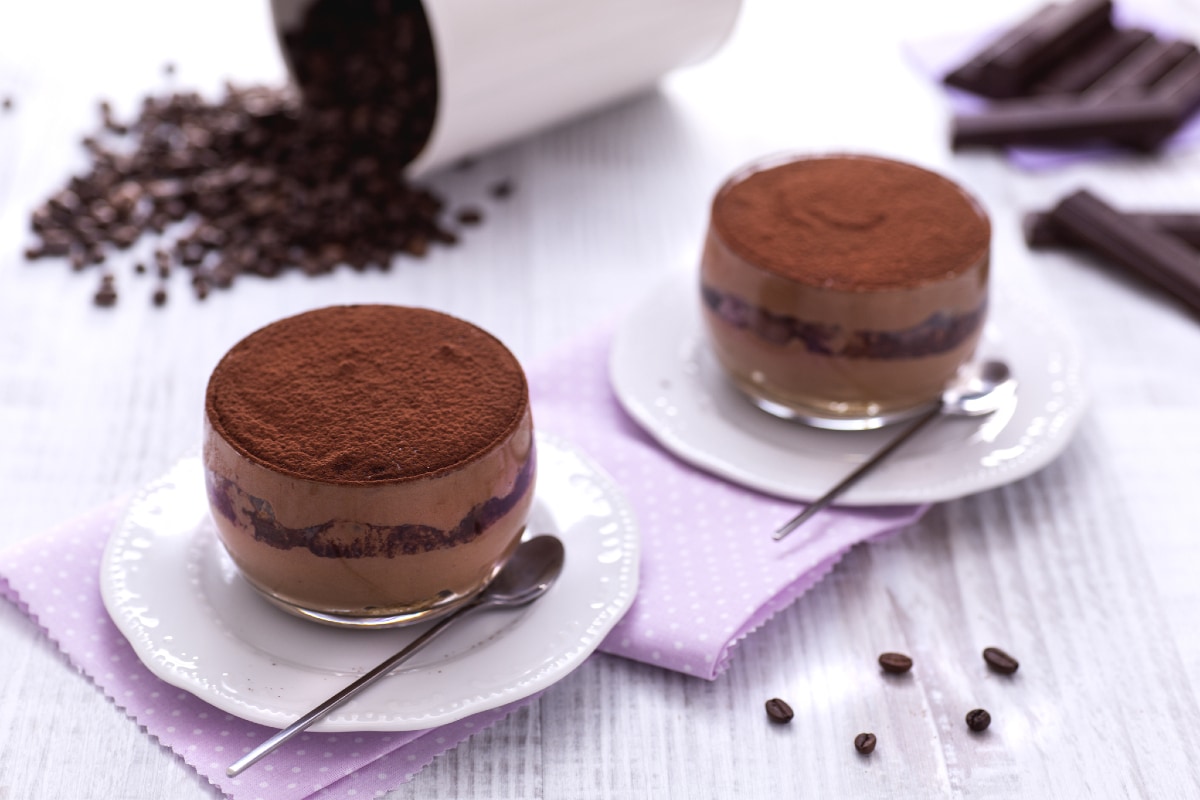 Tiramisù com creme de chocolate