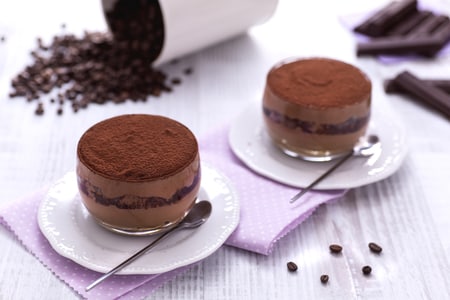 Tiramisù com creme de chocolate