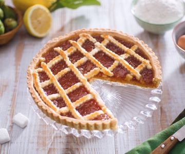 Torta com geleia de figo