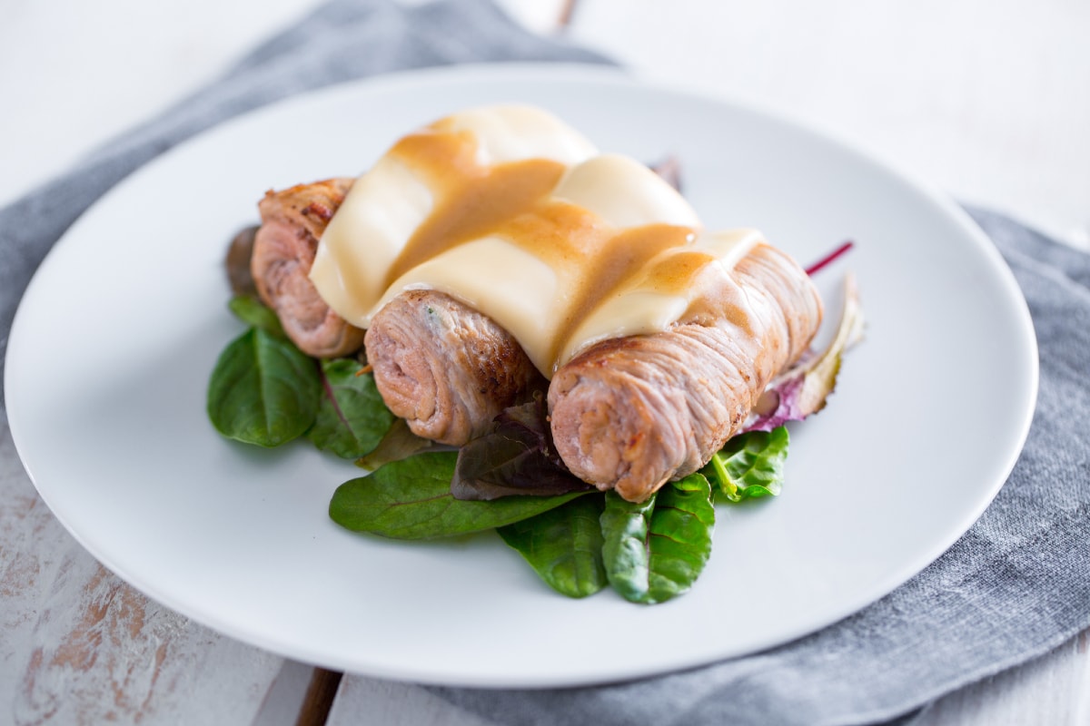 Rolinhos de carne com queijo