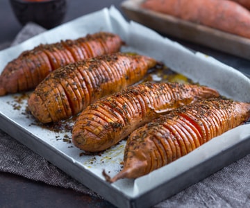 Batatas-doces assadas