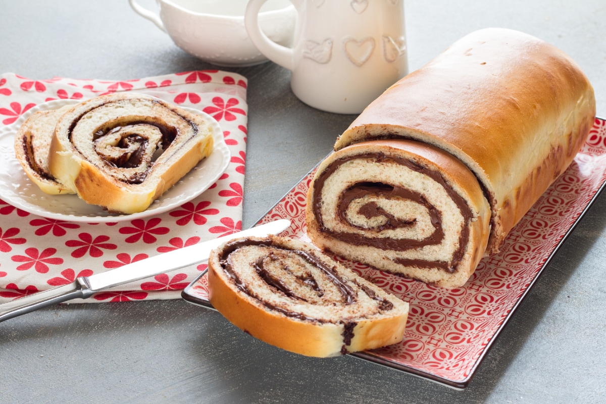 Pão brioche com Nutella