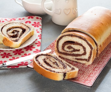 Pão brioche com Nutella