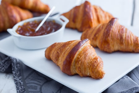 Croissants sem manteiga