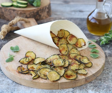 Chips de abobrinha crocantes