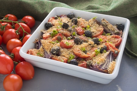 Cebolas gratinadas