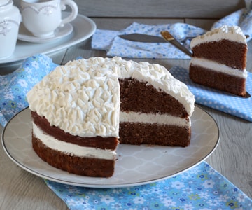 Bolo de creme de leite e Nutella