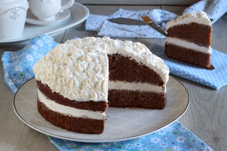 Bolo de creme de leite e Nutella