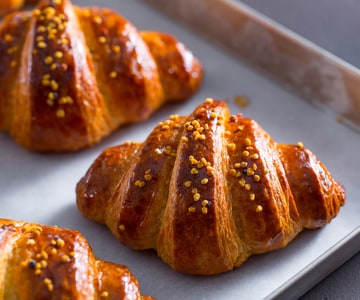 Croissants integrais com mel