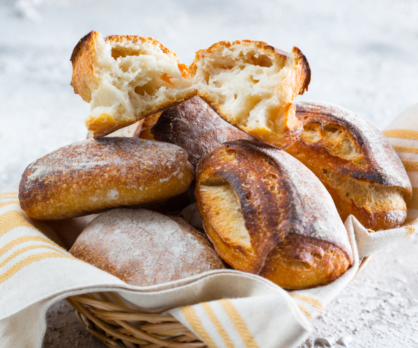 Pãezinhos com fermento natural