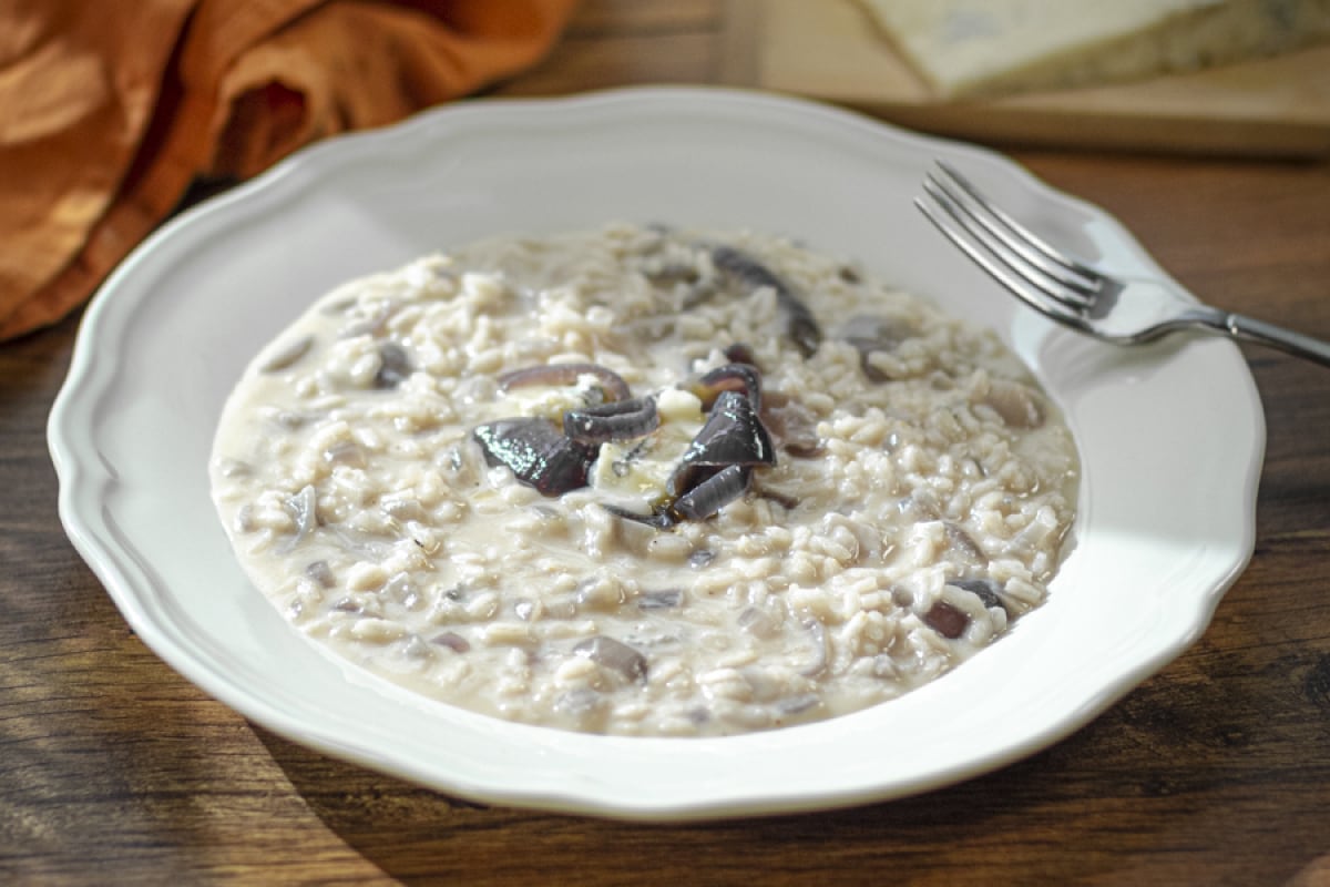 Risoto cebola e gorgonzola