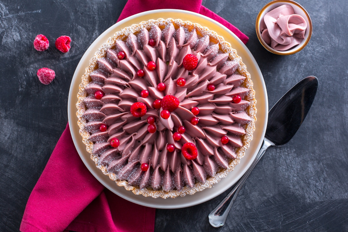 Torta com chocolate ruby