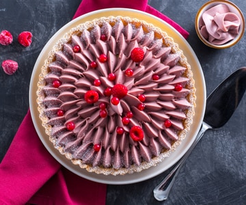 Torta com chocolate ruby