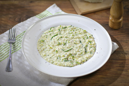 Risoto de abobrinha e stracchino
