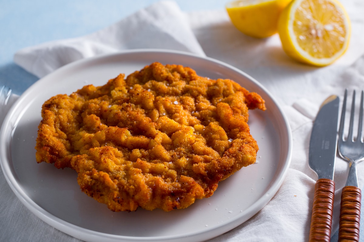 Costeleta à milanesa (Wiener Schnitzel)
