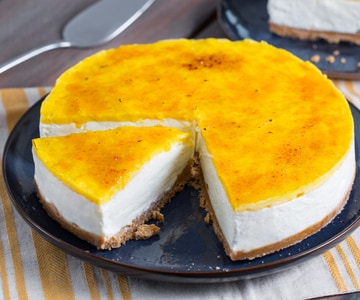 Cheesecake com creme brûlée