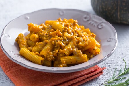 Pasta abóbora e linguiça