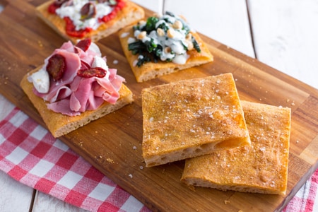Focaccia de alta hidratação
