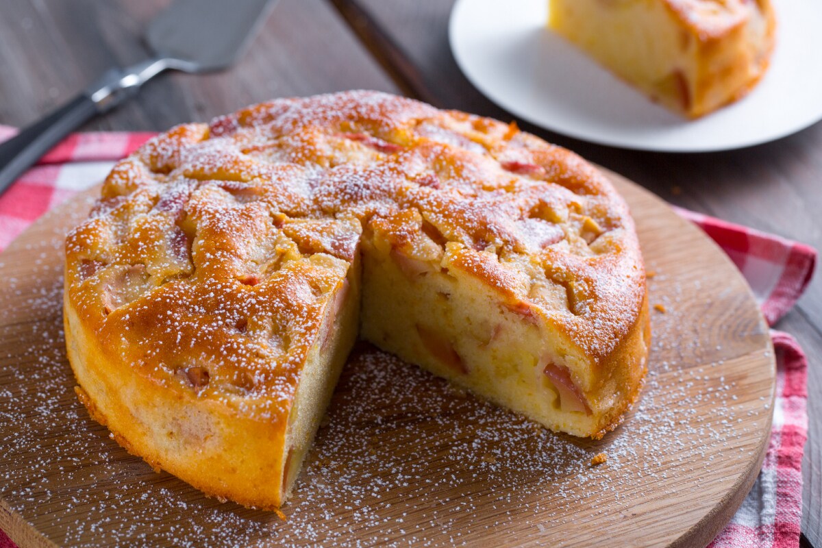 Torta de maçã com água