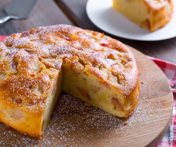 Torta de maçã com água