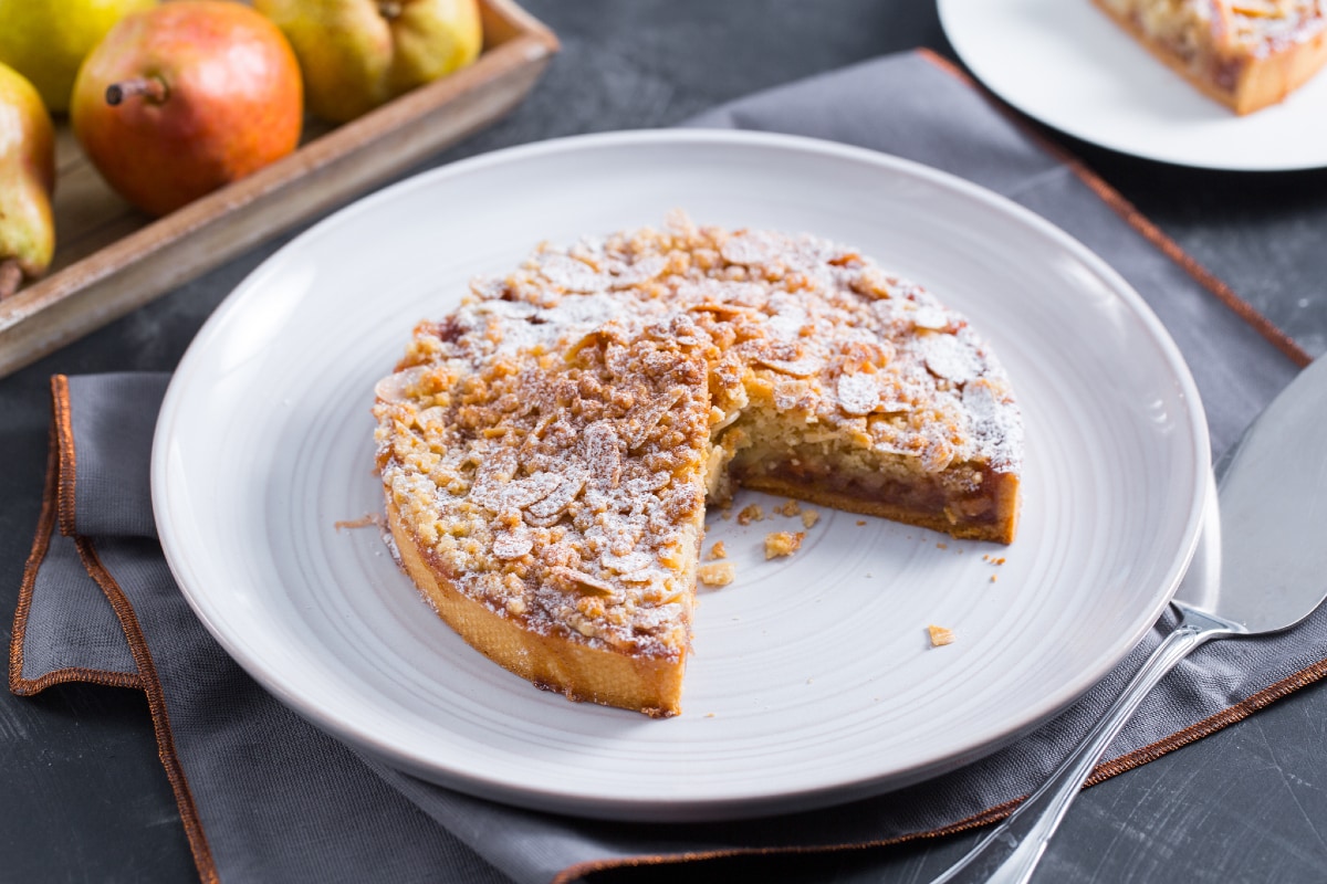 Torta de pera e canela