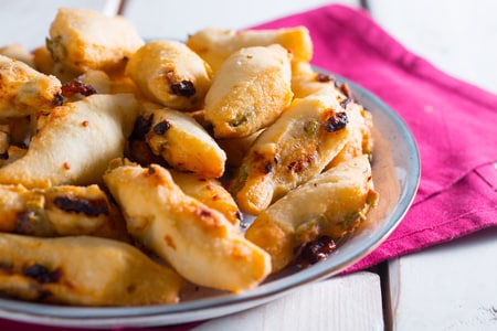 Tirinhas de pizza frita