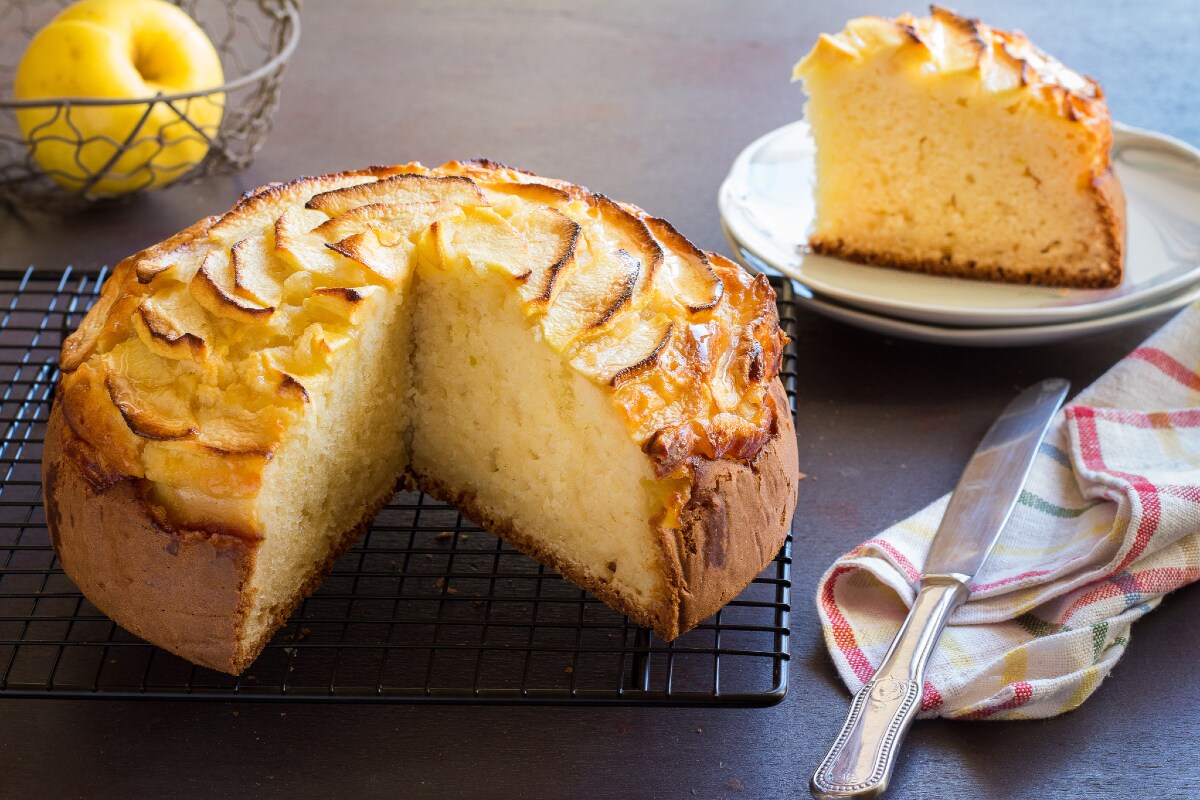 Torta de ricota e maçã