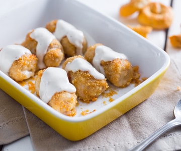 Bombinhas de frango com queijo e pimenta