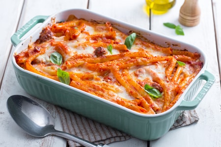 Ziti ao forno (receita limpa-geladeira)