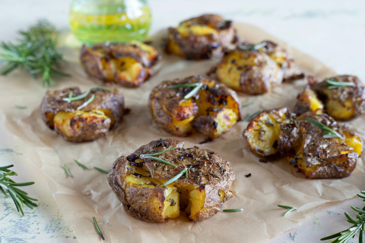 Batatas amassadas