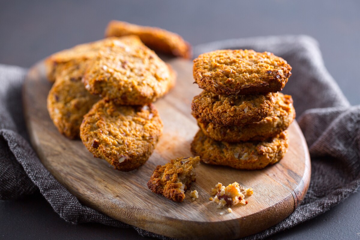 Biscoitos de aveia e nozes