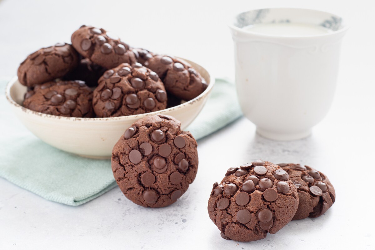 Biscoitos de chocolate sem manteiga