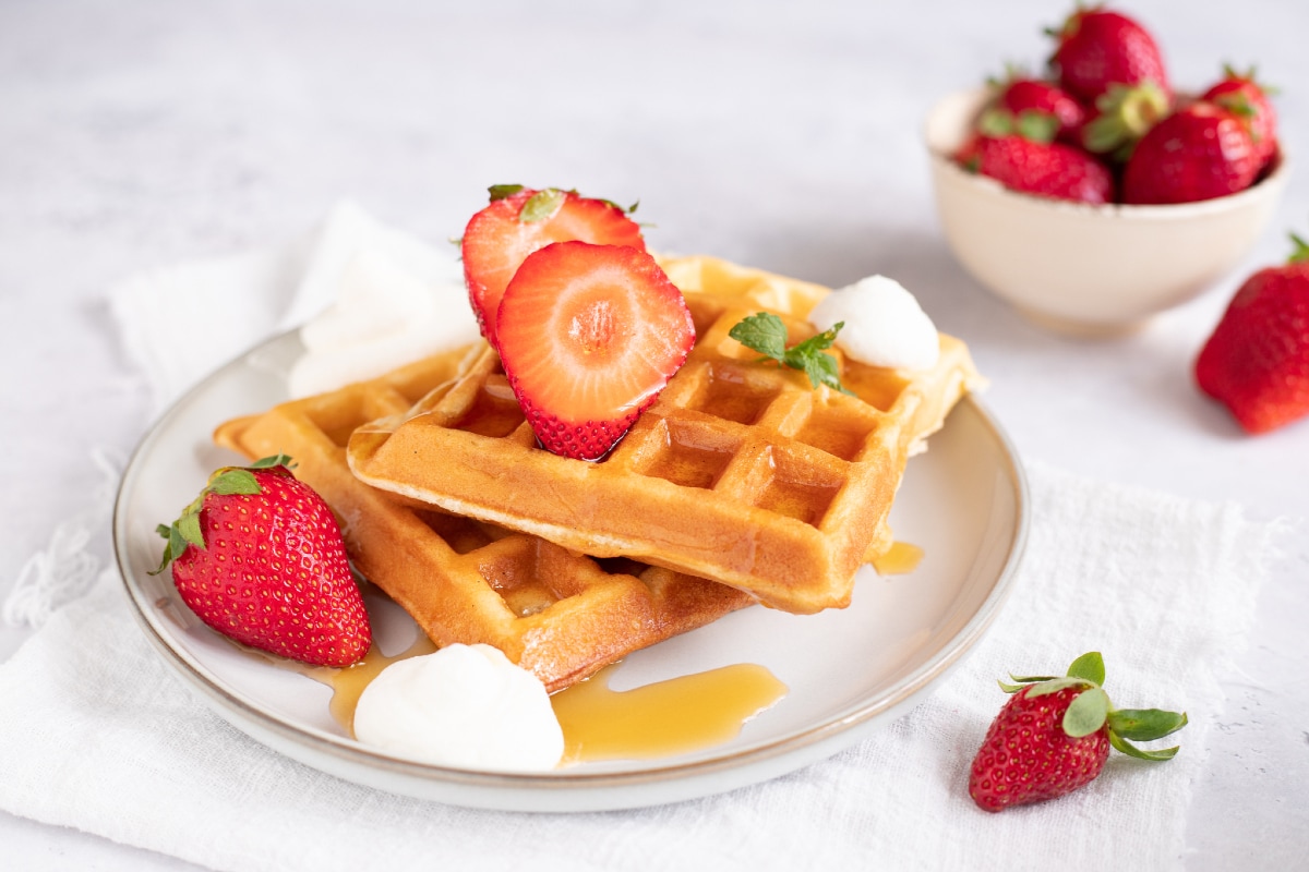Waffle sem manteiga