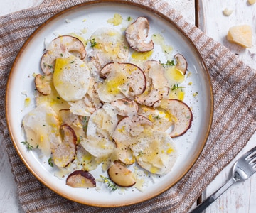 Salada de cogumelos porcini e Parmigiano