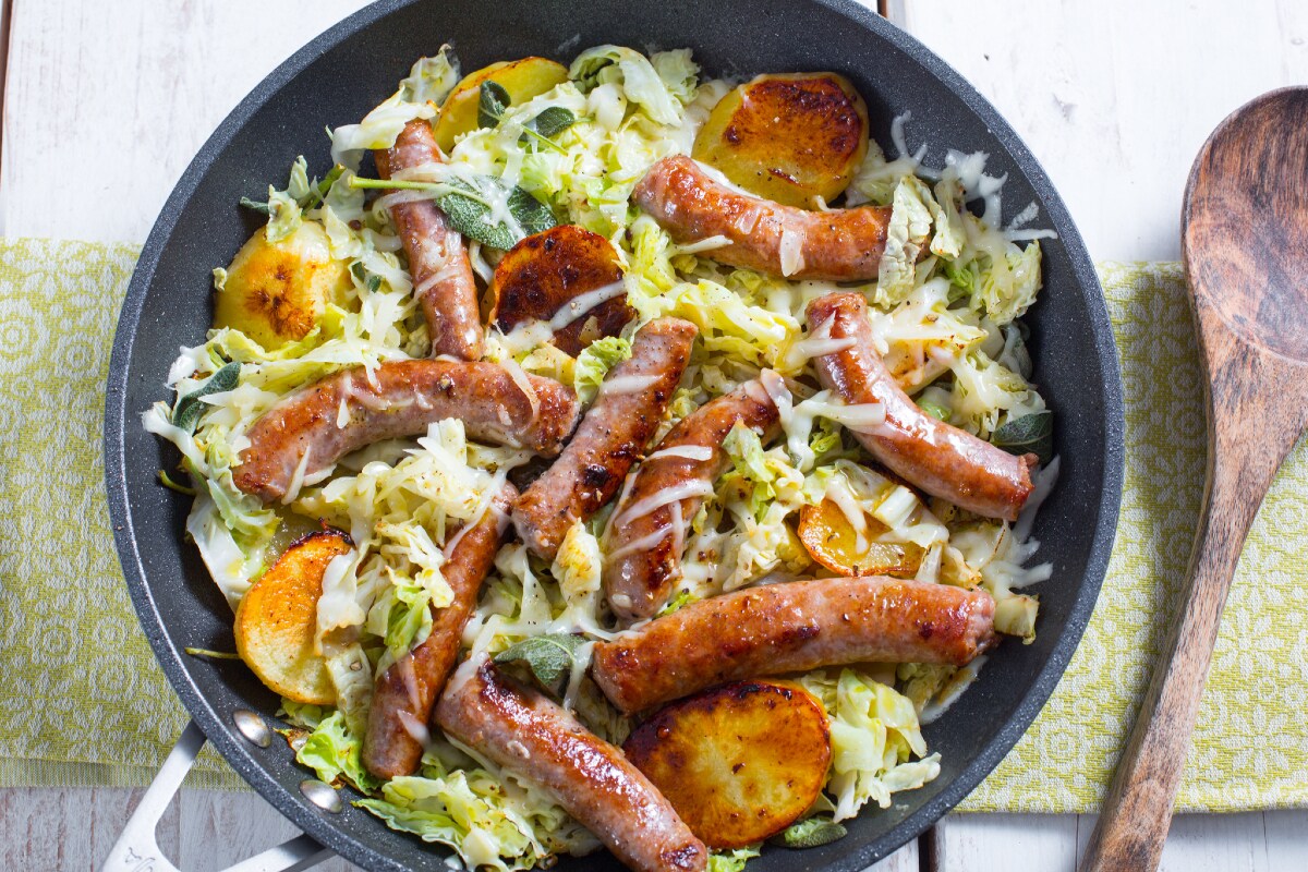 Couve, batatas e linguiça