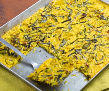 Farinata de alho-poró