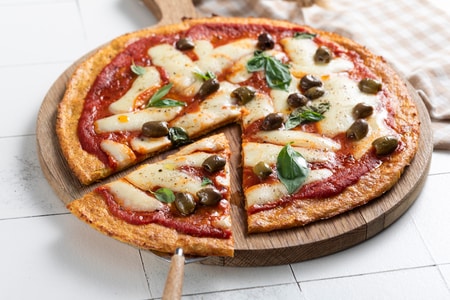 Falsa pizza de couve-flor