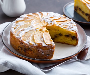 Bolo de maçã e chocolate