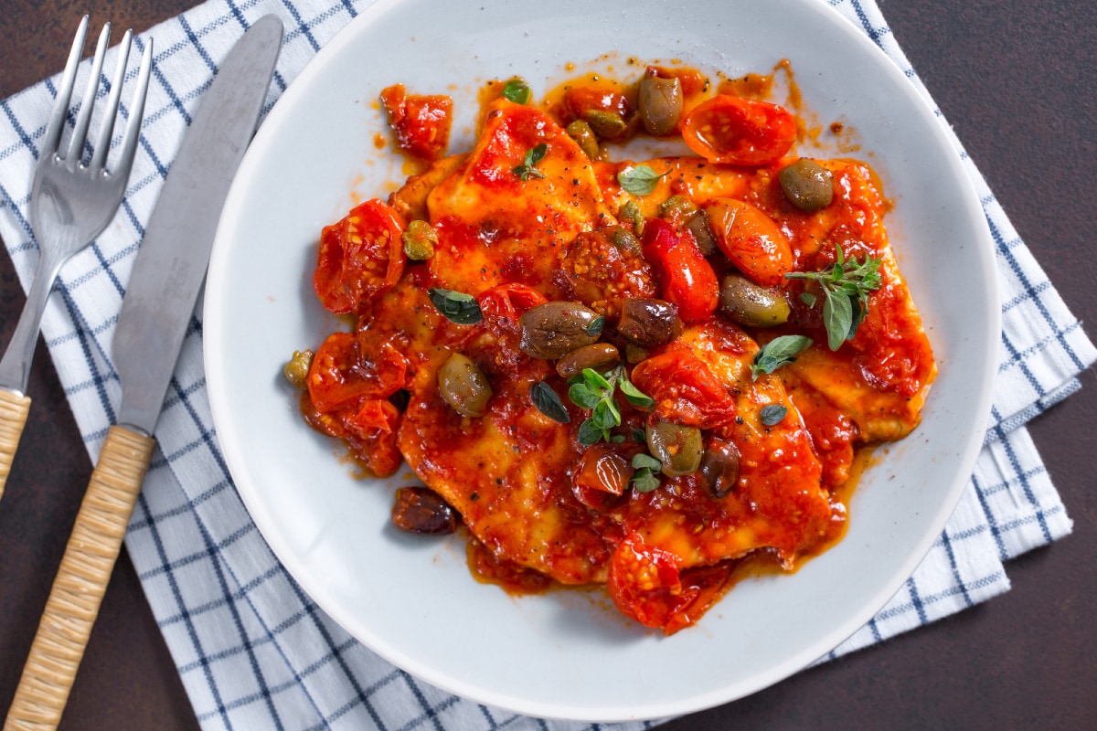 Escalopes de frango saborosos