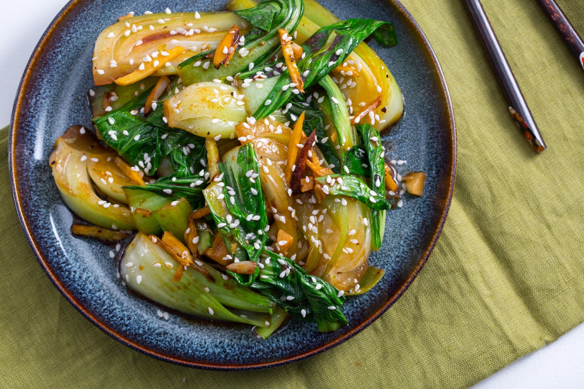 Pak choi na wok
