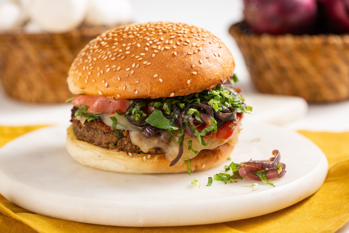 Hambúrguer de cogumelos