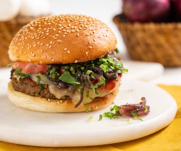 Hambúrguer de cogumelos