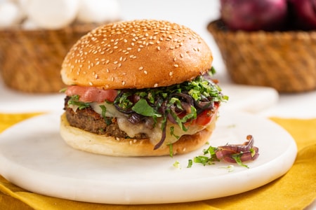 Hambúrguer de cogumelos