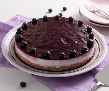 Torta de ricota e mirtilos