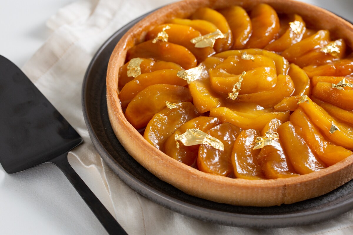 Torta de maçã e caramelo