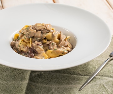 Pappardelle com cogumelos porcini
