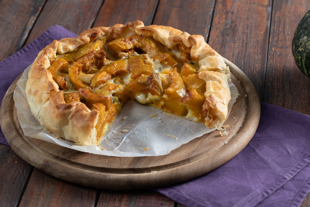 Torta salgada de abóbora e muçarela