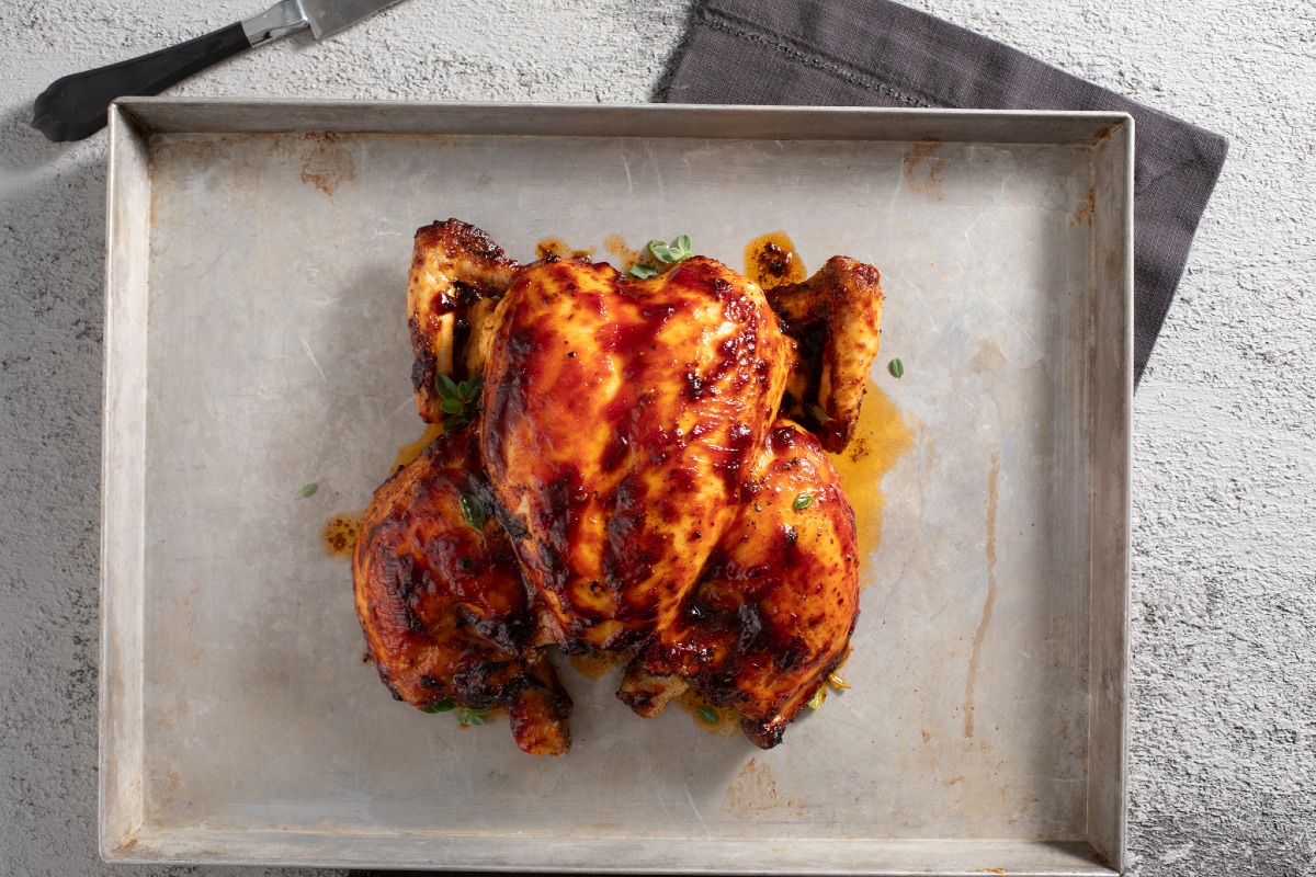 Frango à diabo com molho agridoce