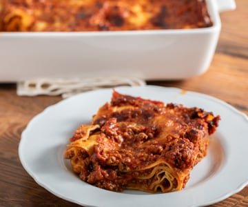 Lasanha sem molho branco