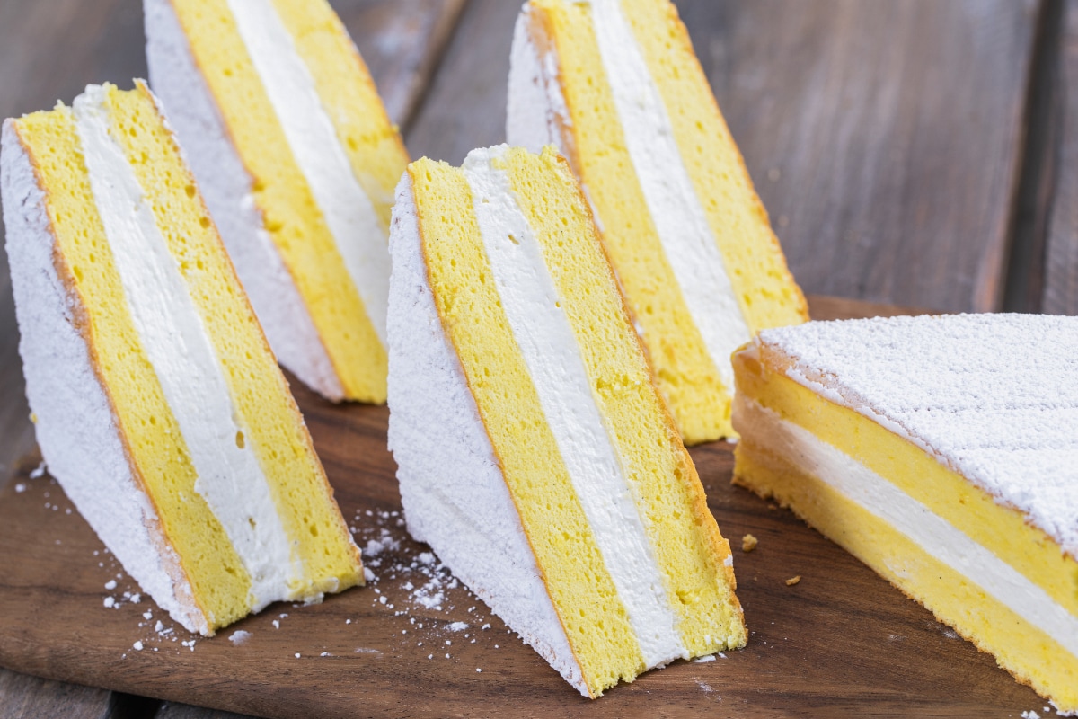 Bolo sanduíche com creme de mascarpone